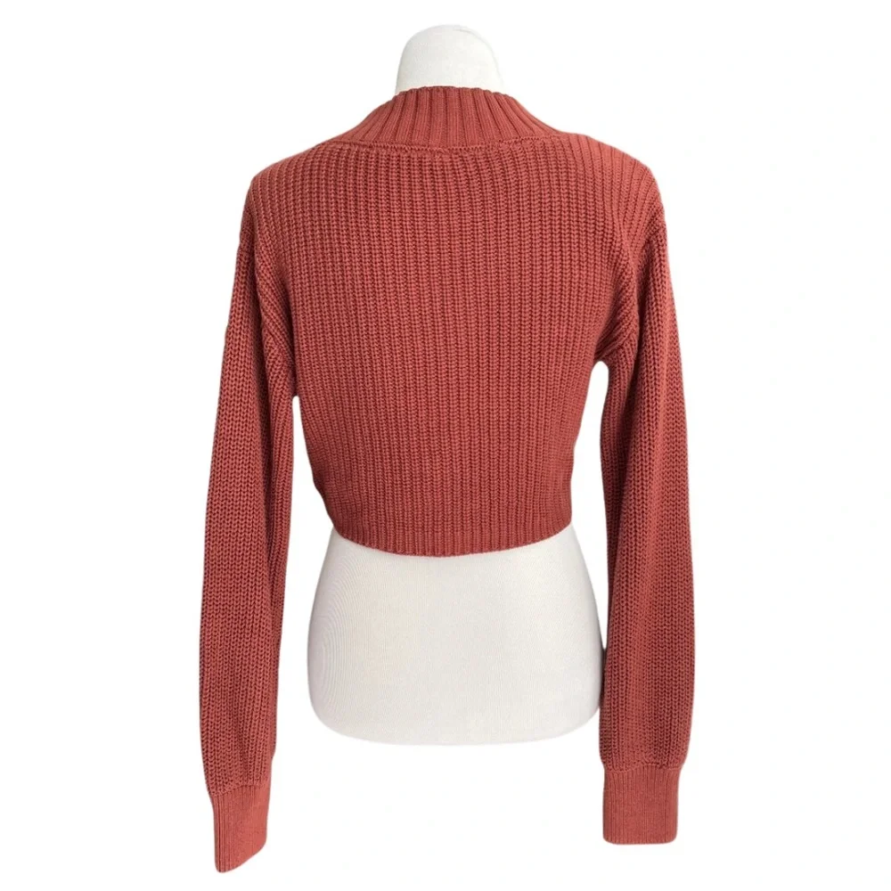 Free People Emilie Knit Two Piece Sweater Set Top Pants Cherry Cola Women’s M - Picture 6 of 16